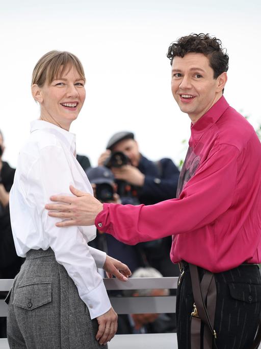  Die Schauspieler Sandra Hüller und Christian Friedel bei einem Fototermin auf dem Filmfestival in Cannes.