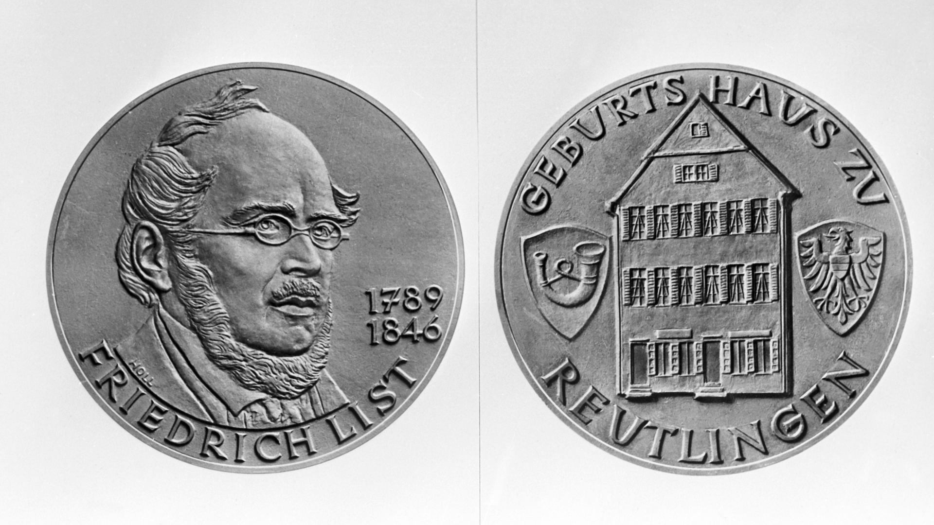 Friedrich List Gedenkmedaille Friedrich List Gedenkmedaille