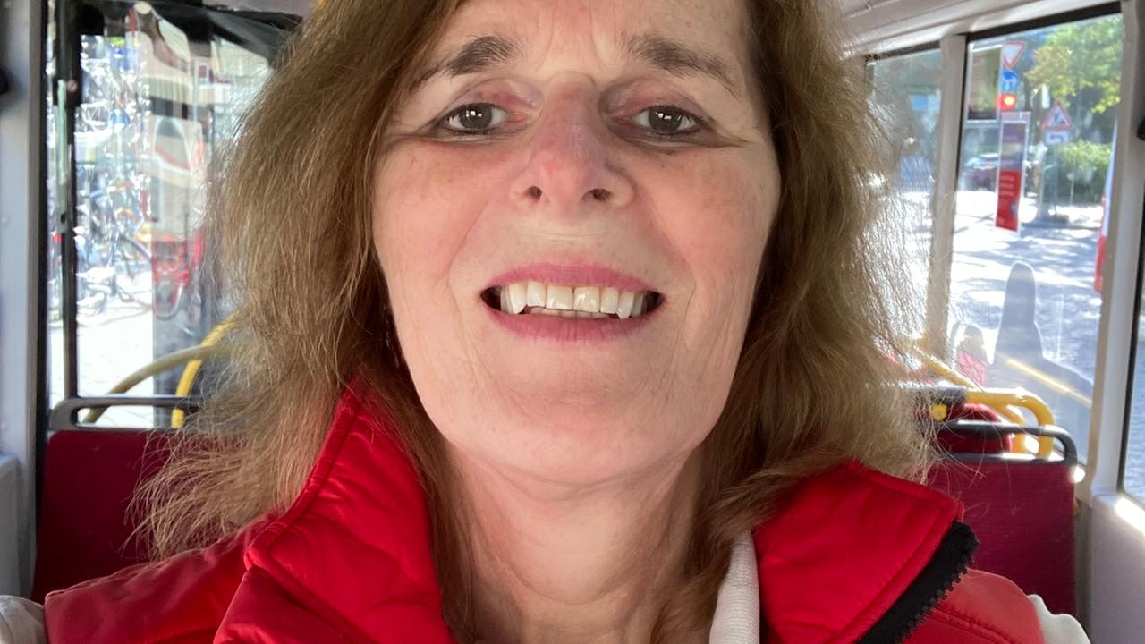 Selfie der Busfahrerin Greta Bollig.