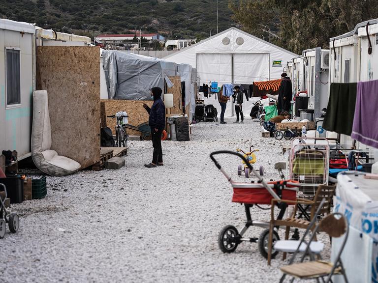 Blick auf ein Flüchtlingslager in Griechenland. 