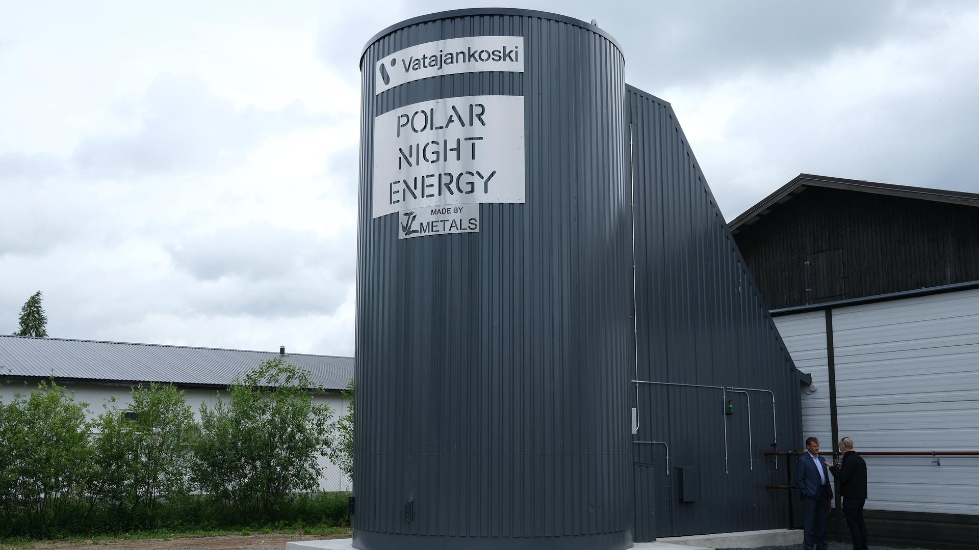 Ein Sand-Energiespeicher des finnischen Start-ups Polar Night Energy Ein Sand-Energiespeicher des finnischen Start-ups Polar Night Energy