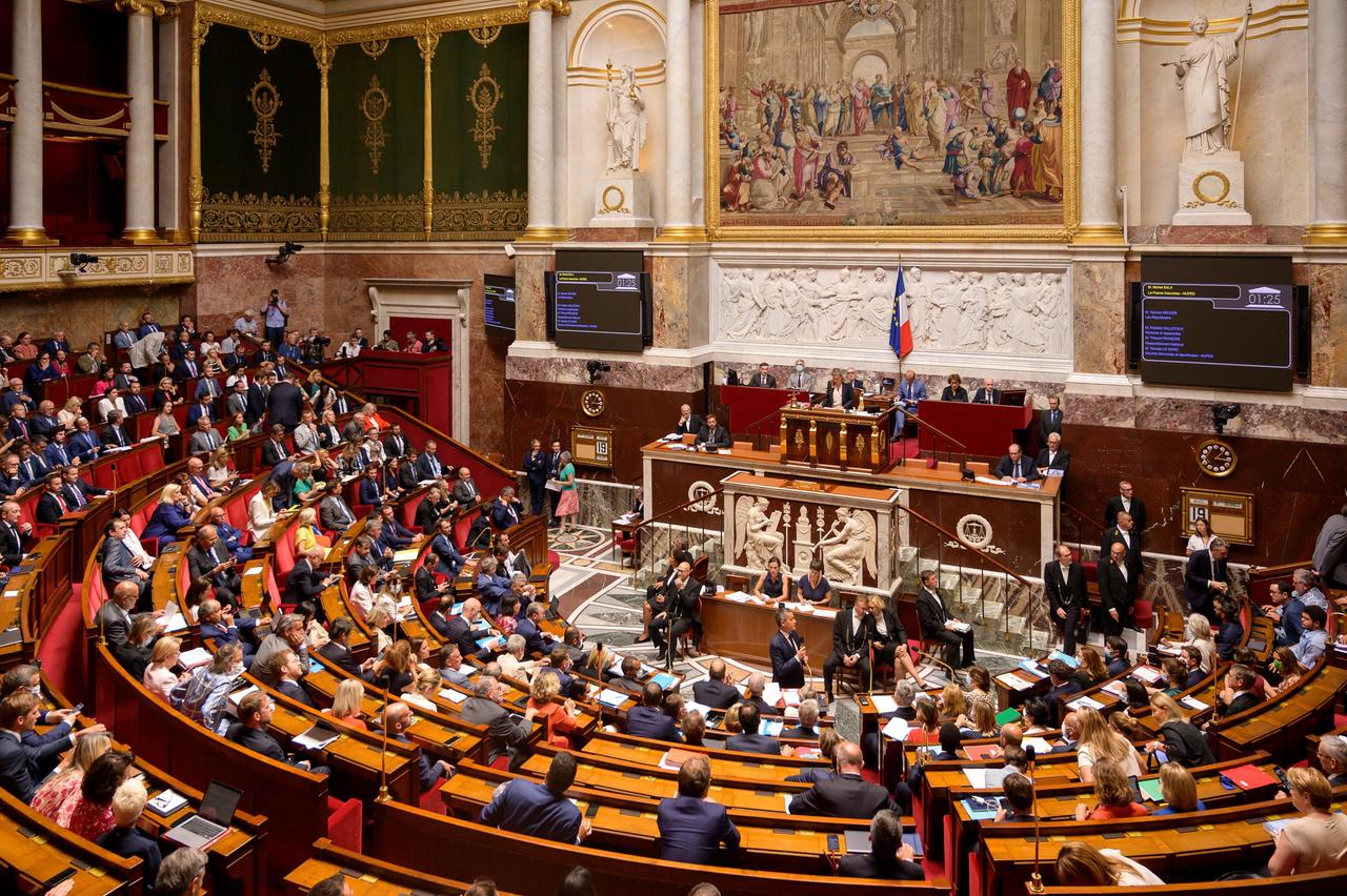 Eine Sitzung der französischen Nationalversammlung