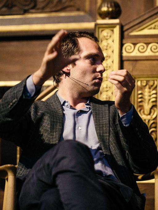Der Historiker, Journalist und Schriftsteller Simon Strauss beim Kulturfestival Golden Days 2019 in Kopenhagen