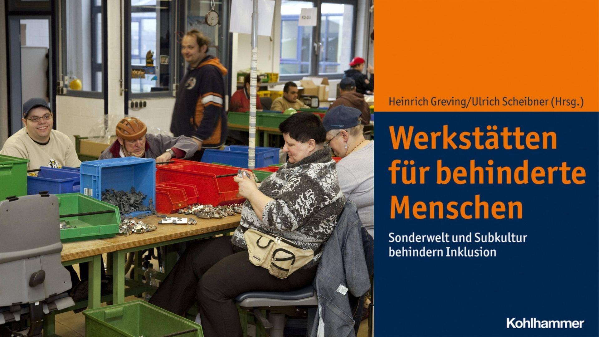 Heinrich Greving, Ulrich Scheibner (Hg.): „Werkstätten für behinderte Menschen. Sonderwelt und Subkultur behindern Inklusion“. Im Hintergrund die Abteilung Montage und Verpackung einer Werkstatt für Menschen mit geistigen und koerperlichen Behinderungen oder mit einer psychischen Erkrankung. Heinrich Greving, Ulrich Scheibner (Hg.): „Werkstätten für behinderte Menschen. Sonderwelt und Subkultur behindern Inklusion“. Im Hintergrund die Abteilung Montage und Verpackung einer Werkstatt für Menschen mit geistigen und koerperlichen Behinderungen oder mit einer psychischen Erkrankung.