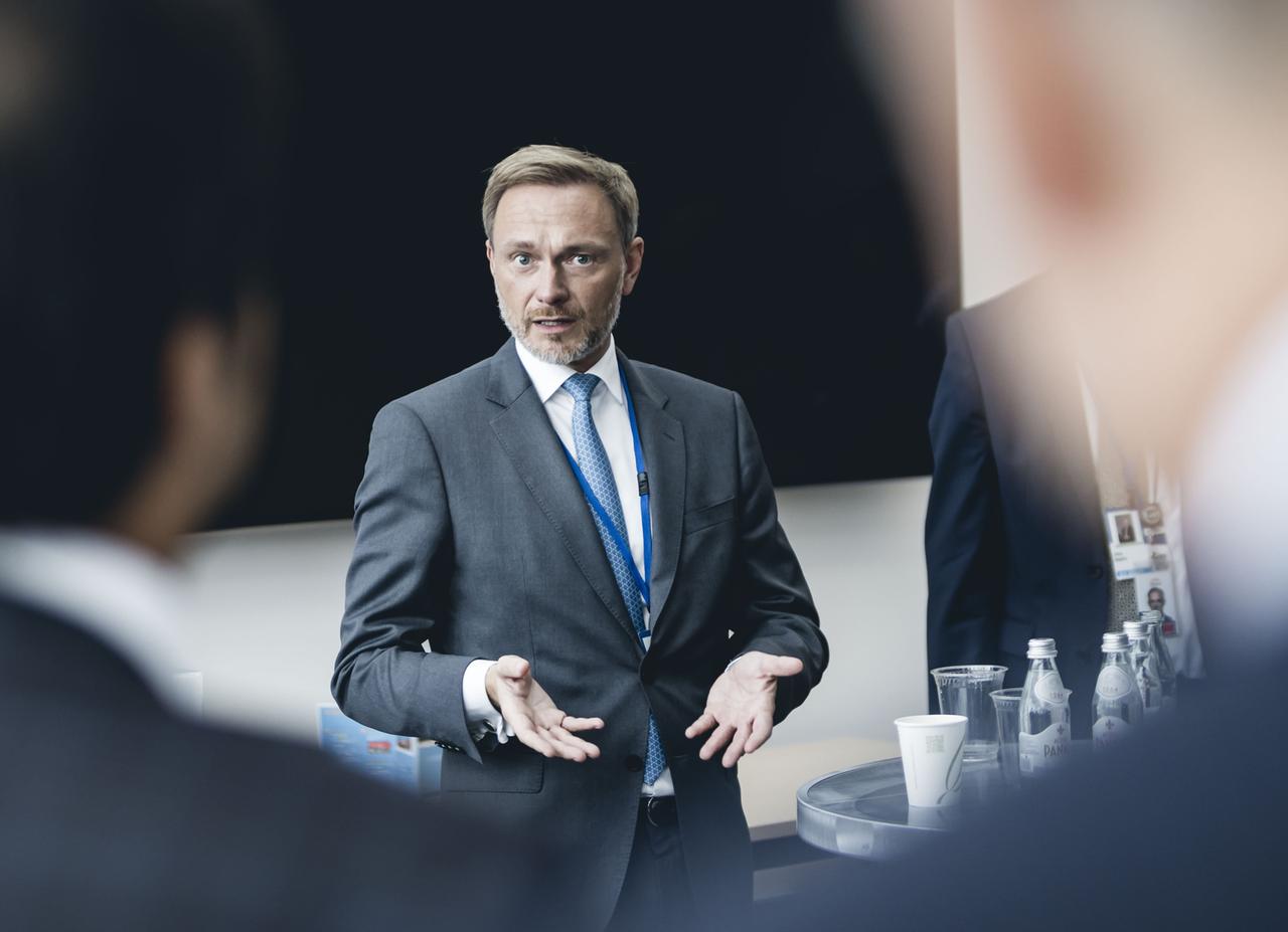 Bundesfinanzminister Christian Lindner (FDP) im Rahmen des German Staff Meetings. Washington, 12.10.2022. Bundesfinanzminister Christian Lindner (FDP) im Rahmen des German Staff Meetings. Washington, 12.10.2022.