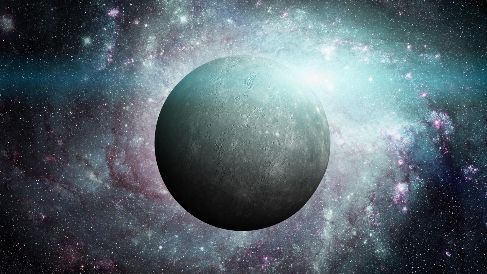 Der Planet Merkur im Weltall Der Planet Merkur im Weltall