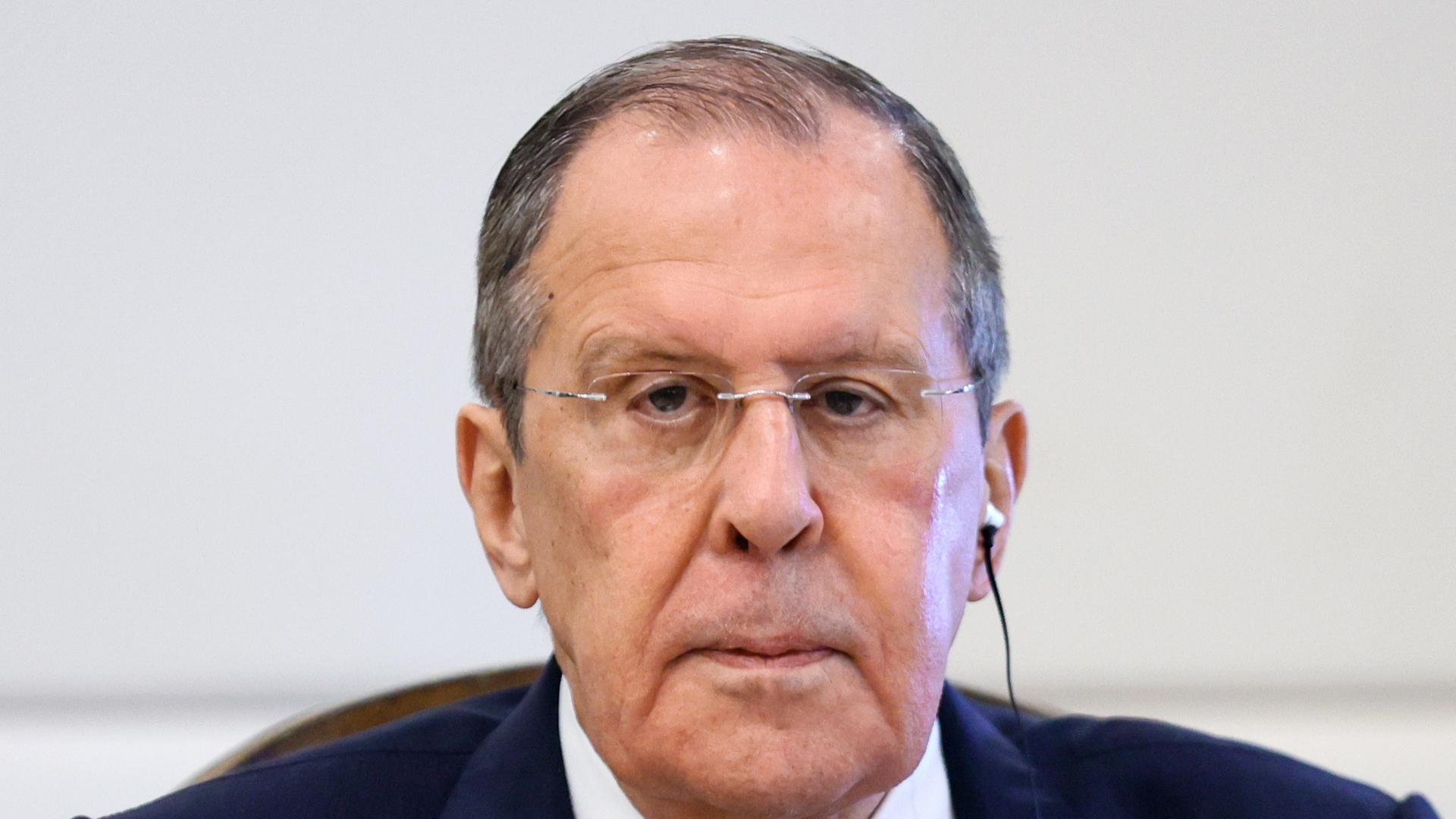 Der russische Außenminister Sergej Lavrov im Porträt Der russische Außenminister Sergej Lavrov im Porträt