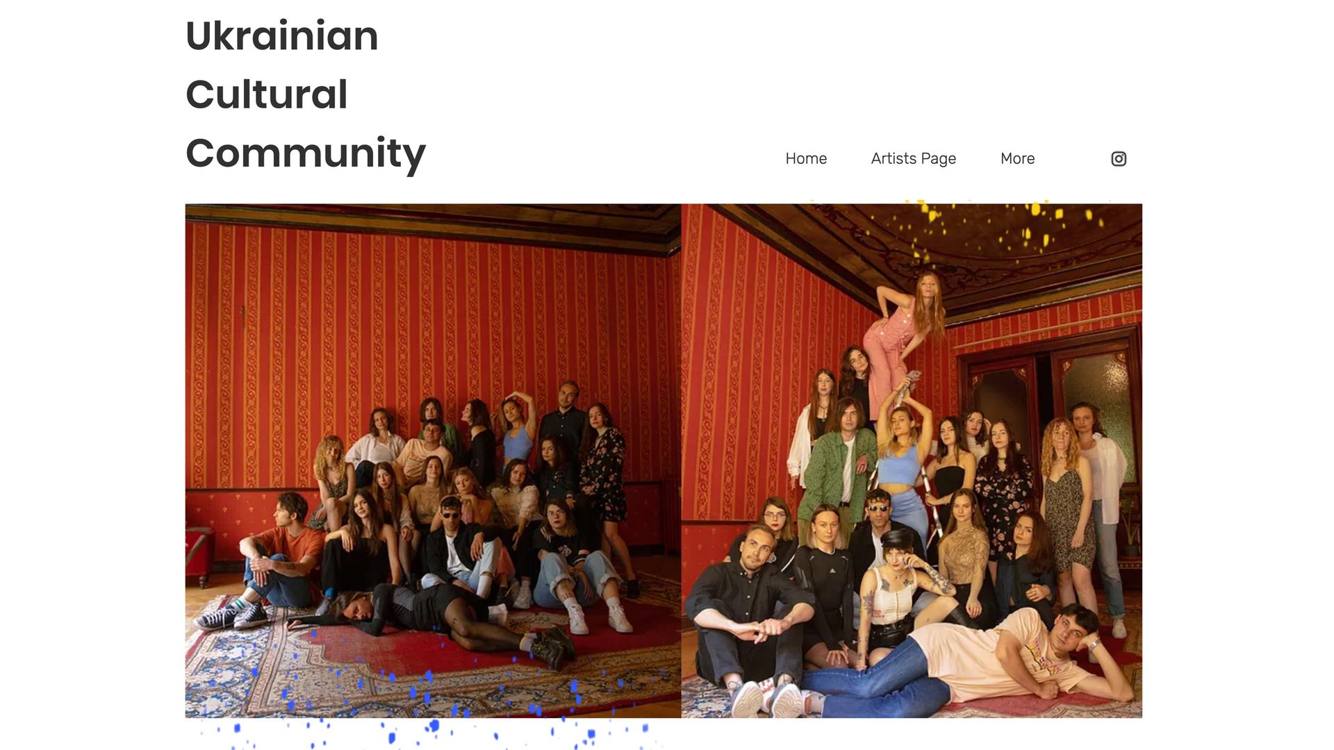 Screenshot der Seite der Ukrainian Cultural Community in Berlin.