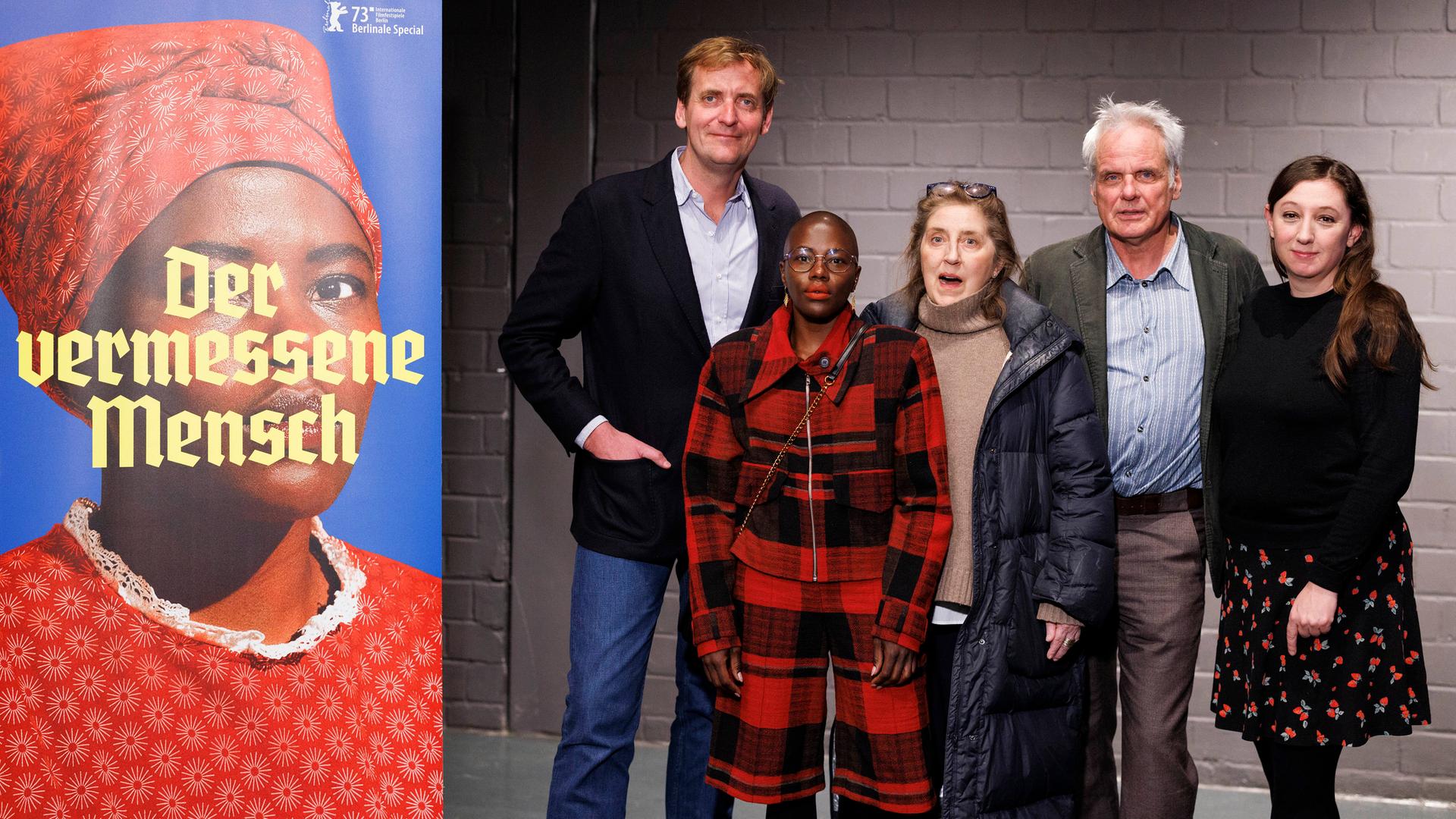 Schauspielerin Girley Charlene Jazama und Produzent Thomas Kufus sowie weitere Mitglieder des Teams bei der NRW-Premiere des Films "Der vermessene Mensch". Schauspielerin Girley Charlene Jazama und Produzent Thomas Kufus sowie weitere Mitglieder des Teams bei der NRW-Premiere des Films "Der vermessene Mensch".