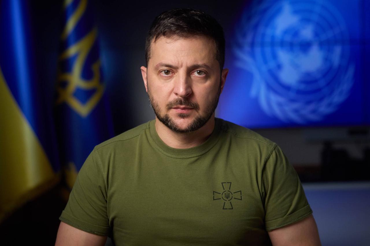 Der ukrainische Präsident Wolodymyr Selenskyj spricht zur UN-Vollversammlung Der ukrainische Präsident Wolodymyr Selenskyj spricht zur UN-Vollversammlung