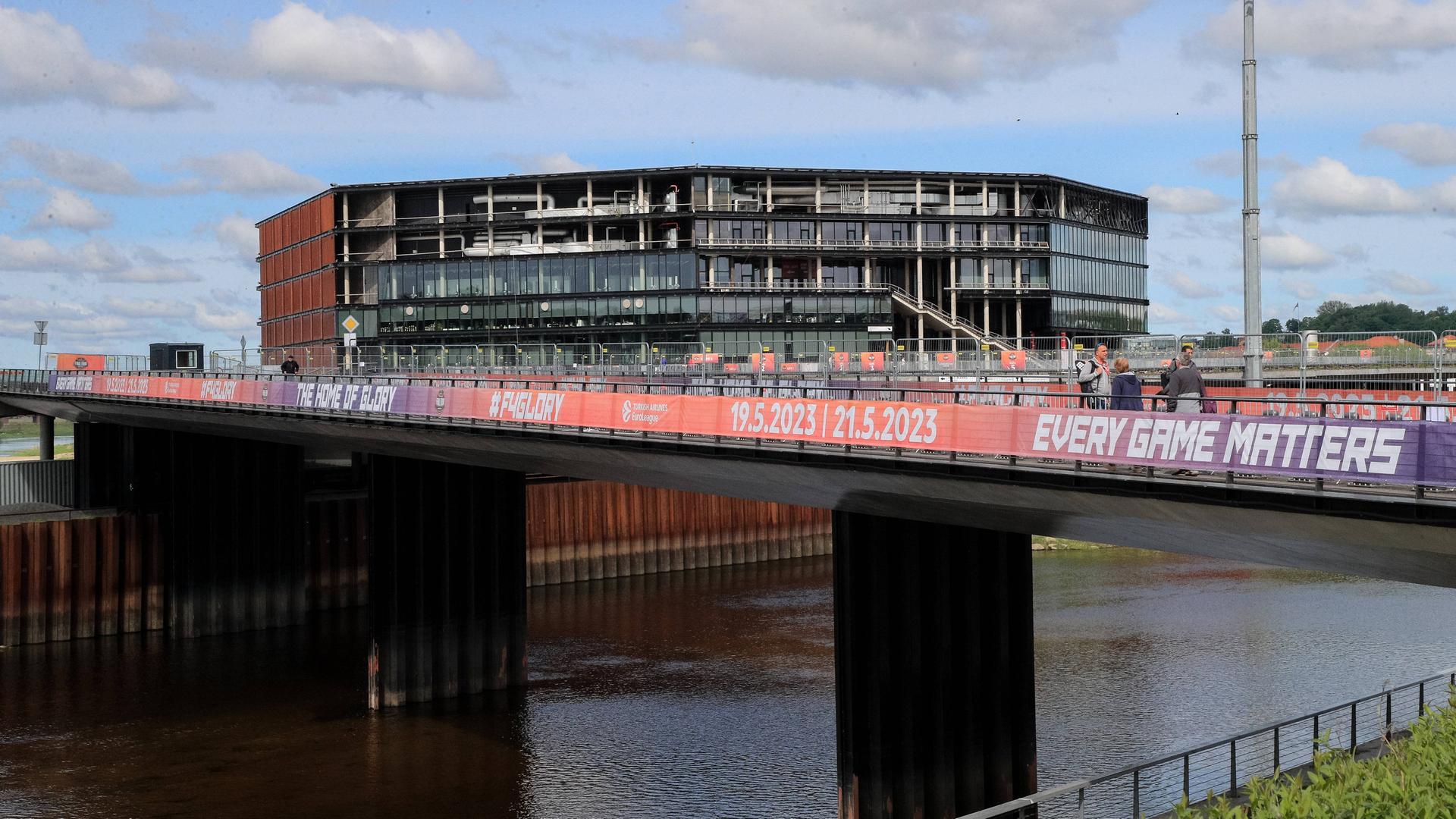 Zu sehen ist die Zalgirio-Arena, Austragungsort des Final-Four-Turniers im litauischen Kaunas.