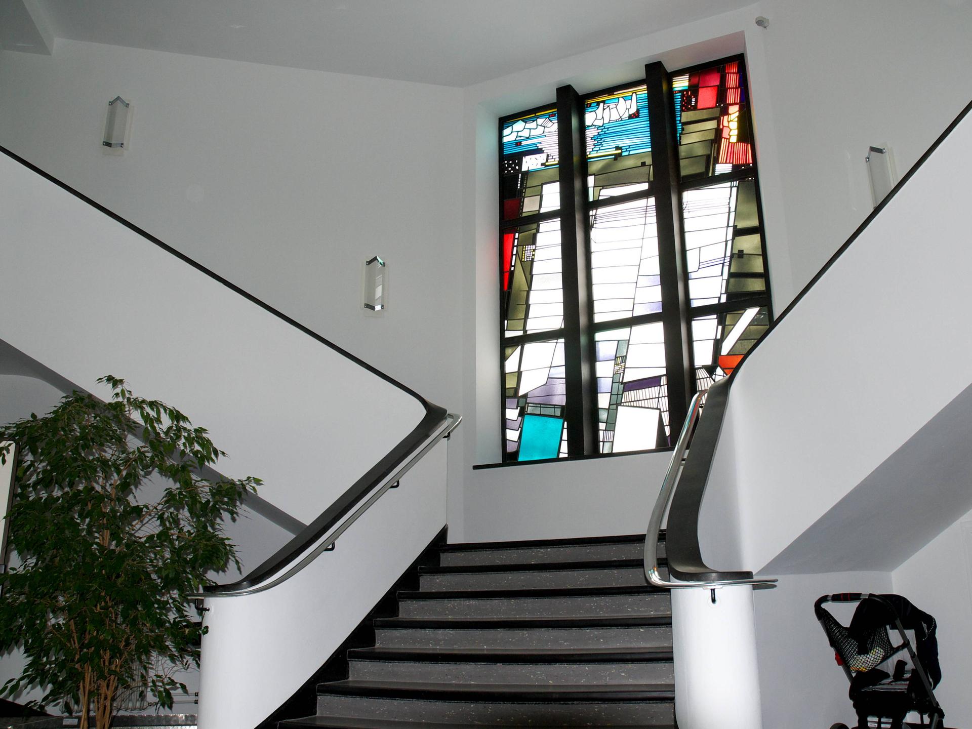 Das Treppenhaus im Beginenhof in Essen. 