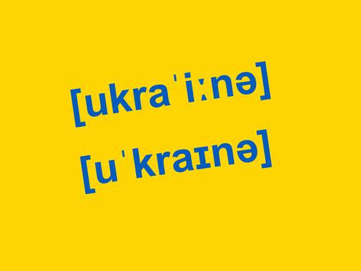 Blau auf gelbem Hintergrund sind die beiden vom Duden genanten phonetischen Varianten abgebildet.
