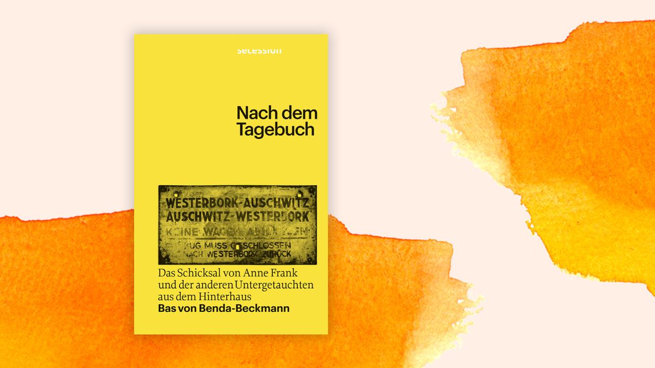 Das Cover des des Buches von Bas von Benda-Beckmann, "Nach dem Tagebuch", auf orange-weißem Grund