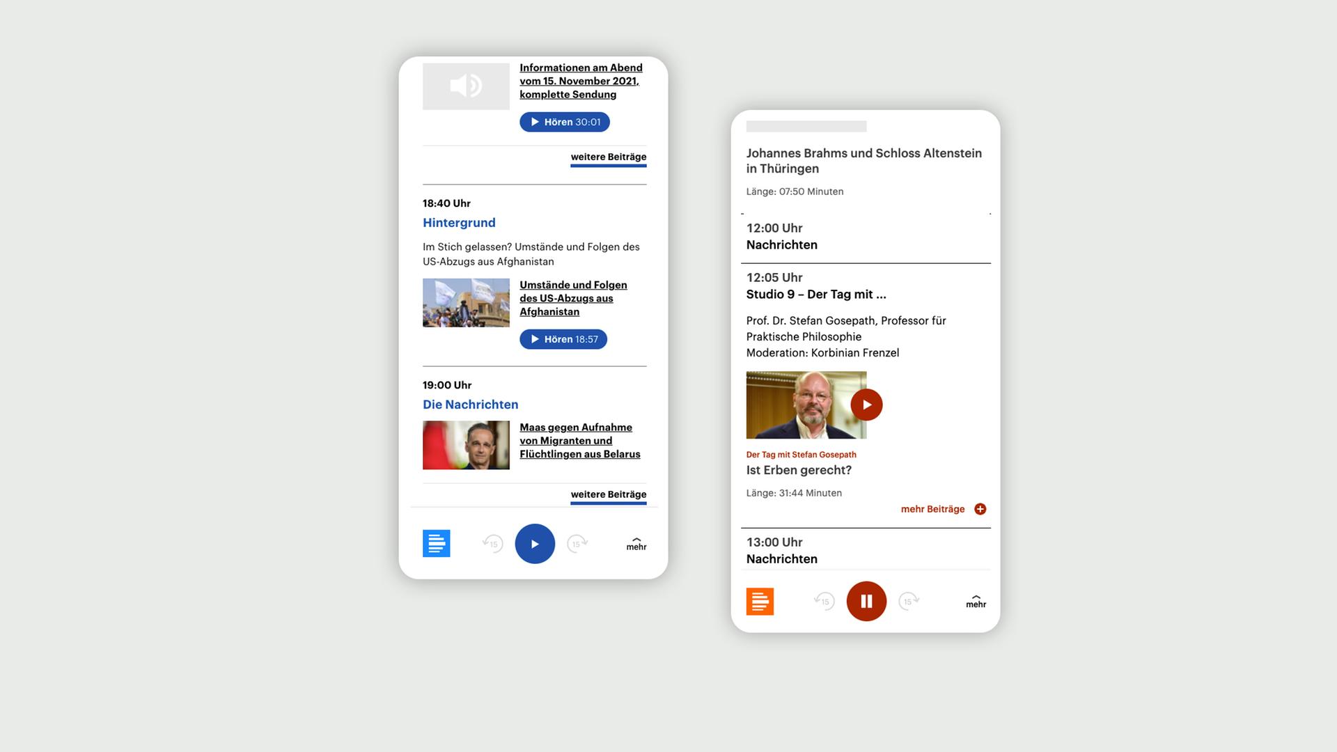 Die neue Programmseite von Deutschlandfunk und Deutschlandfunk Kultur ersetzt die bisherige Mediathek Die neue Programmseite von Deutschlandfunk und Deutschlandfunk Kultur ersetzt die bisherige Mediathek