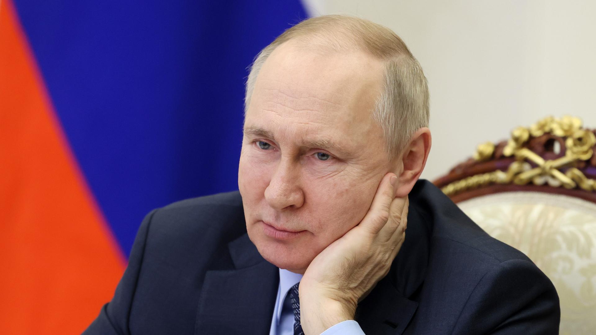 Porträt des russischen Präsidenten Wladimir Putin Porträt des russischen Präsidenten Wladimir Putin