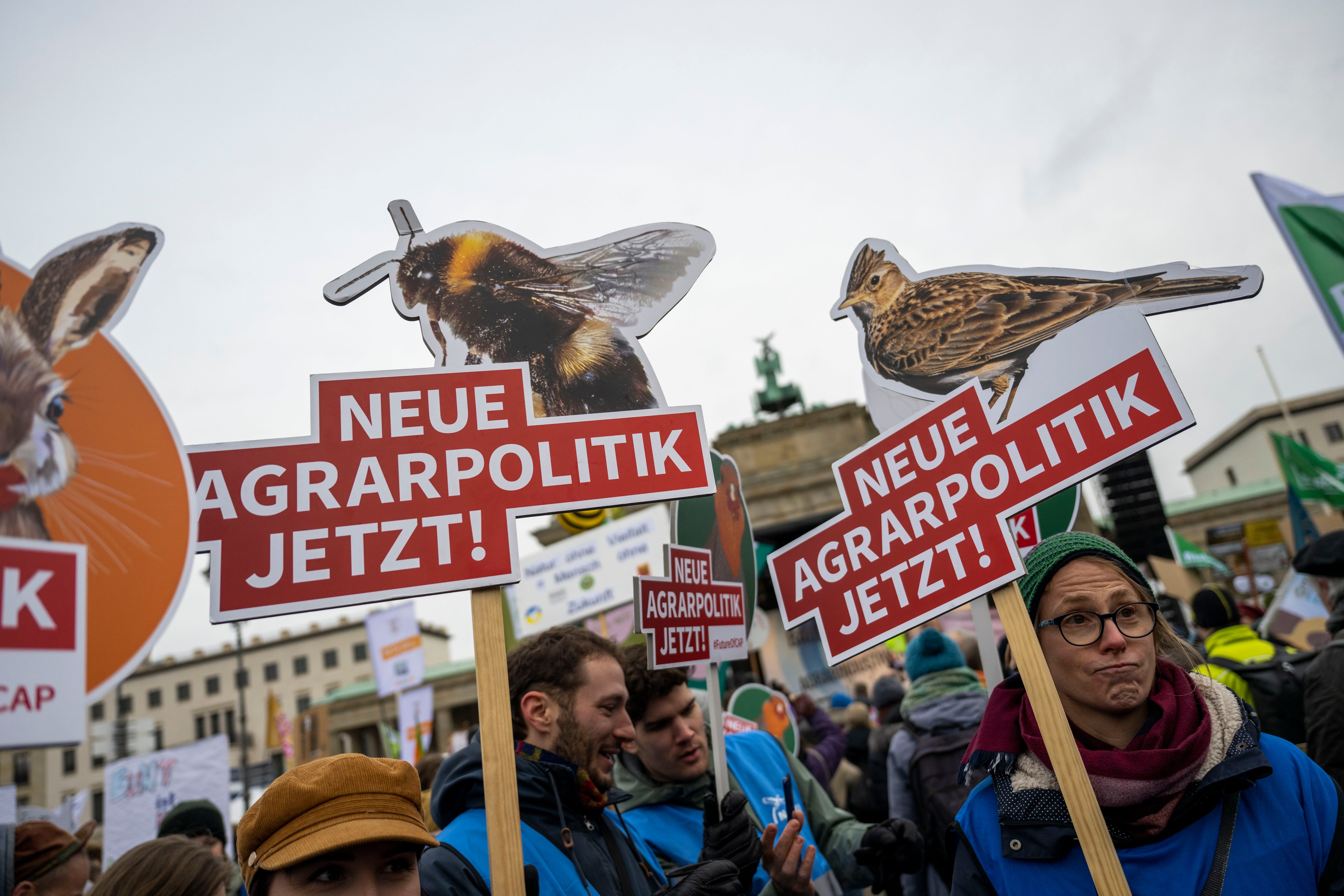 Berlin - Tausende demonstrieren für gerechtere Agrarpolitik