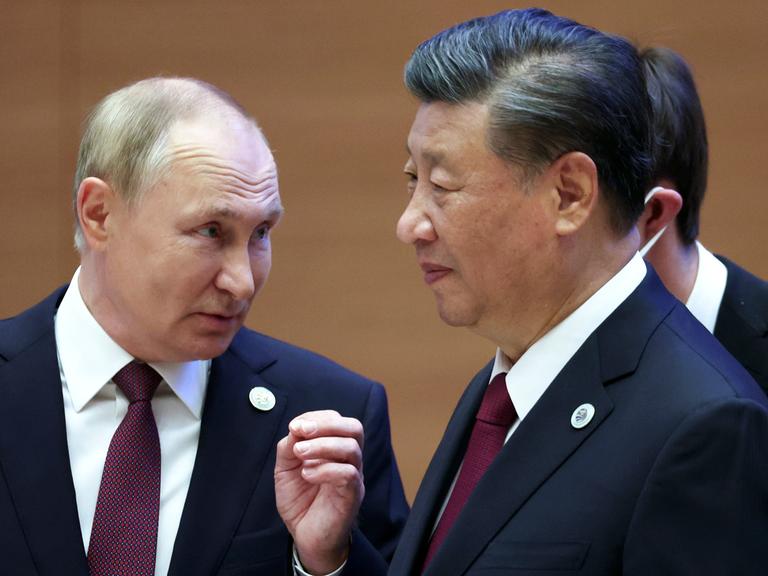 Der russische Präsident Putin und der chinesische Staatschef Xi bei einem Treffen am 16. September 2022,