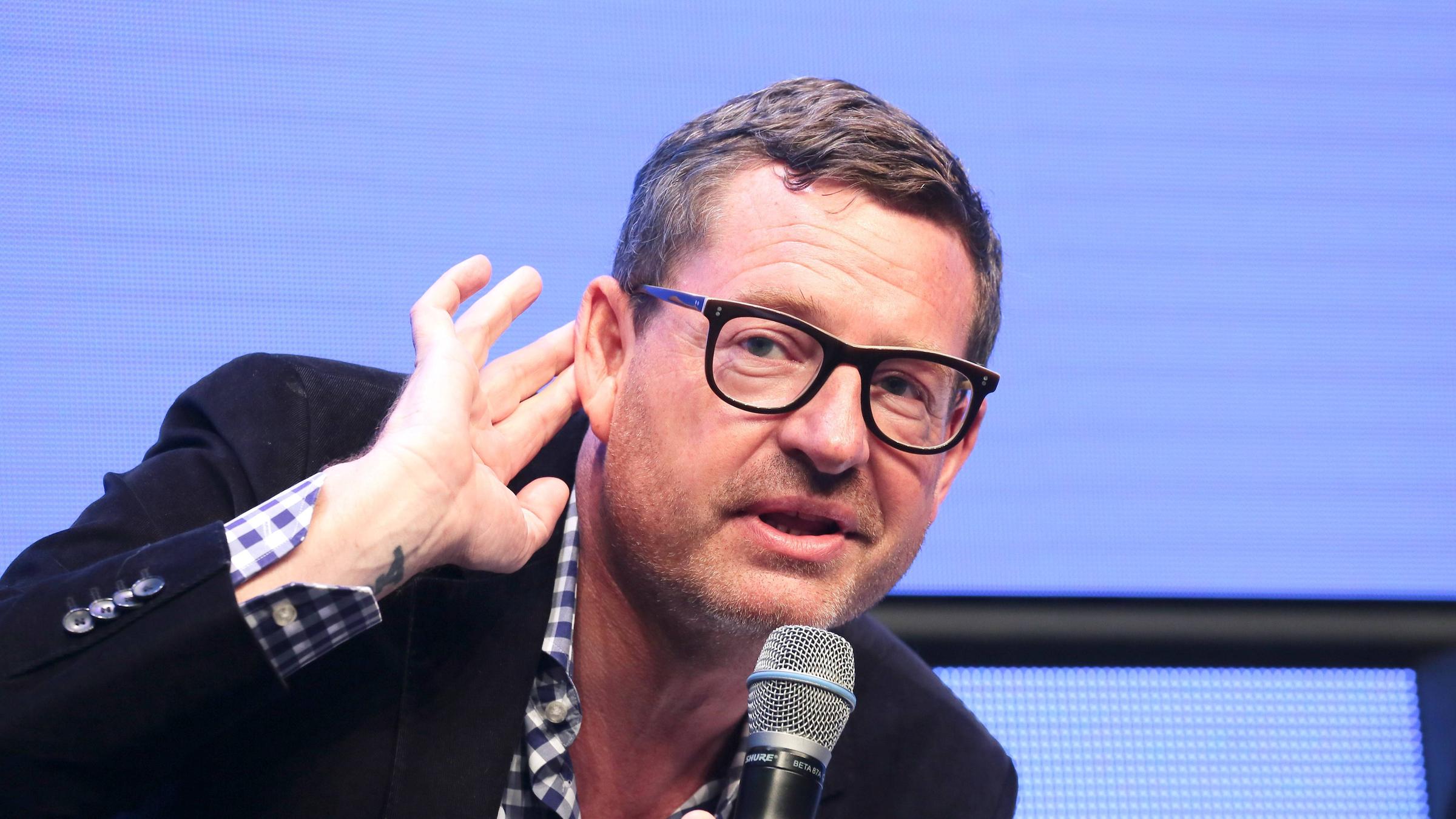 Der Journalist Kai Diekmann bei einem einer Podiumsdiskussion in Berlin