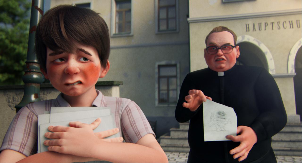 Szene aus dem Film "Willkommen in Siegheilkirchen". Szene aus dem Film "Willkommen in Siegheilkirchen".