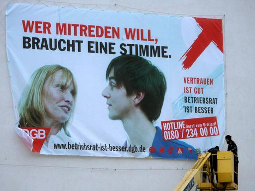 Plakat für Betriebsratswahlen in Dresden