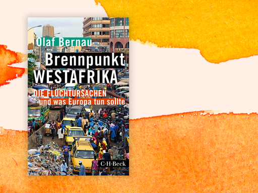 Das Buchcover zeigt eine Straßenszene in einer afrikanischen Stadt, wo sich viele Autos und Menschen in der Straße drängen, am Rand ist eine Art Markt.