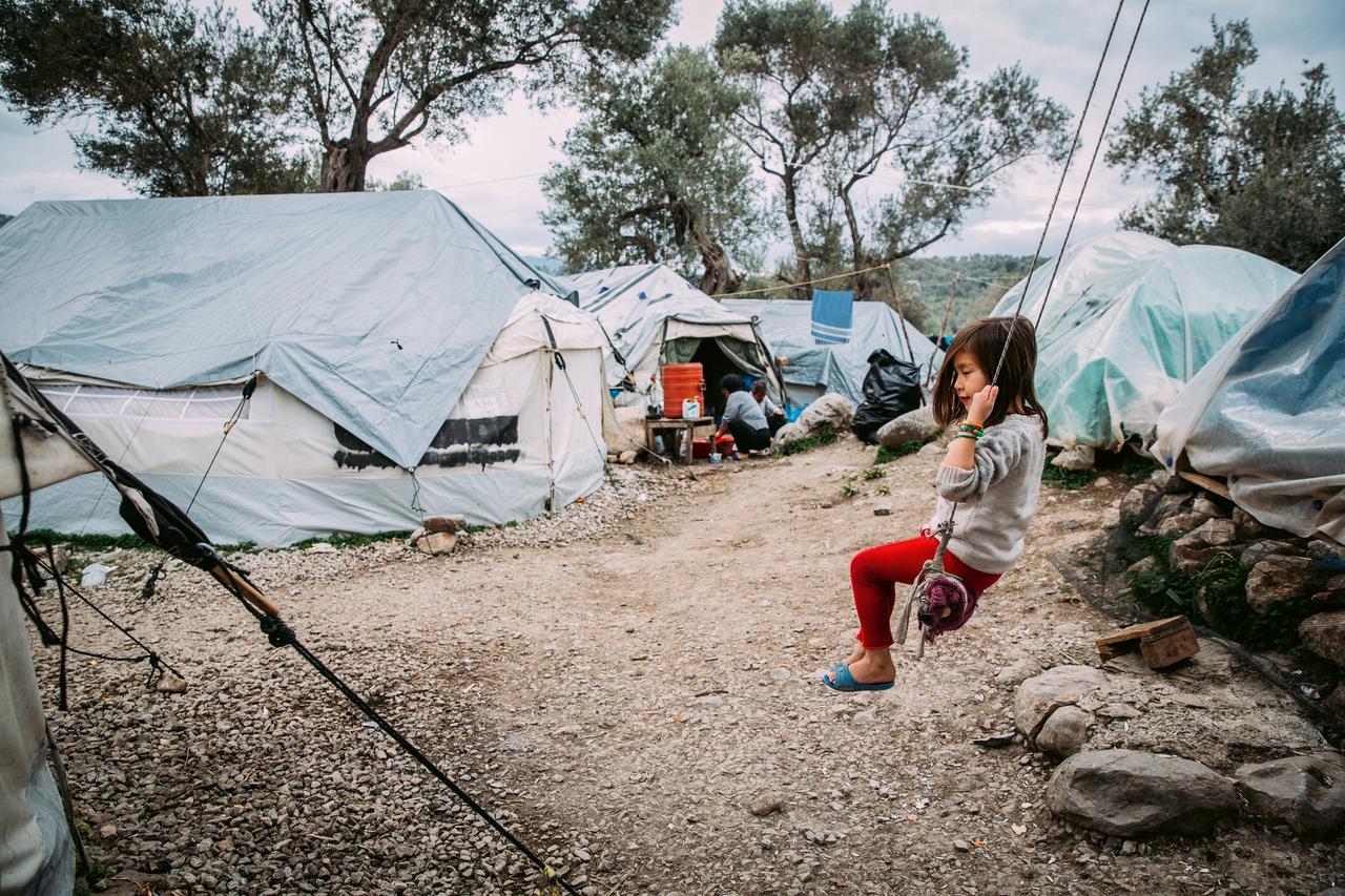 Fotografien, die die Fotografin Alea Horst in griechischen Flüchtlingslagern gemacht