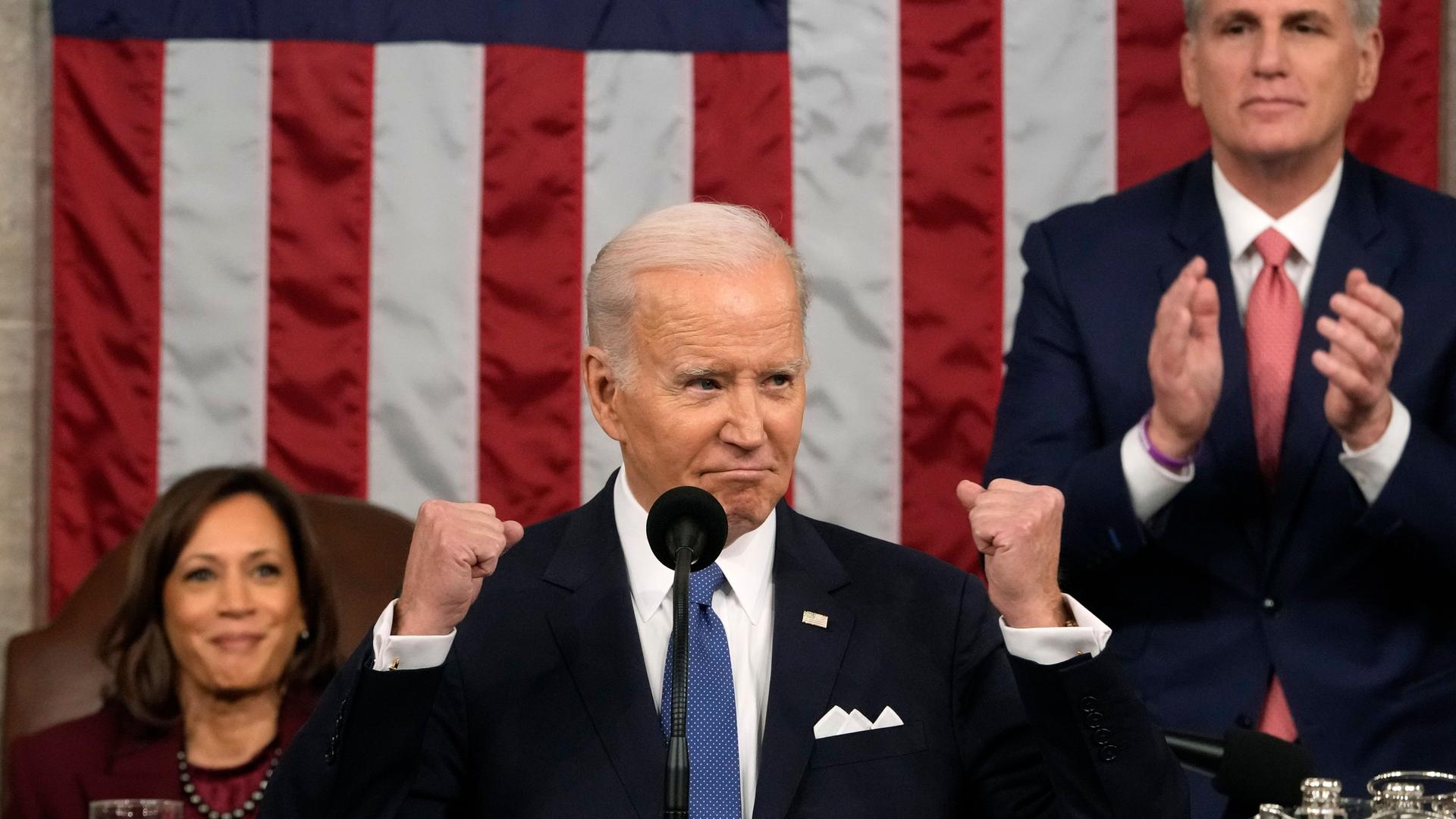 Joe Biden hält die Rede zur Lage der Nation. Joe Biden hält die Rede zur Lage der Nation.