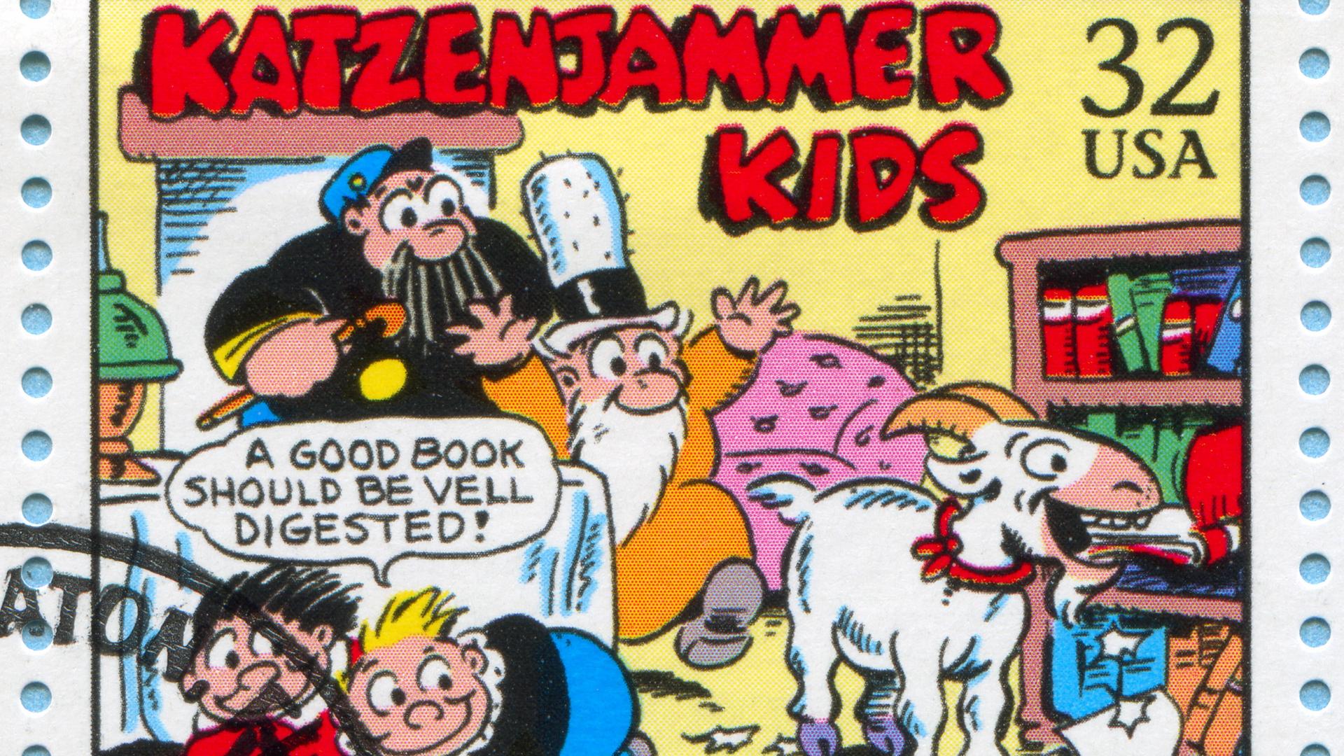 Die Katzenjammer Kids auf einer US-Briefmarke (1995). Die Katzenjammer Kids auf einer US-Briefmarke (1995).