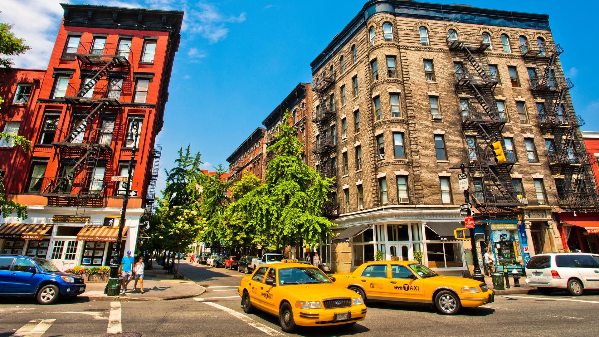Hudson Street, West Village, Manhattan, New York City, USA, United States.