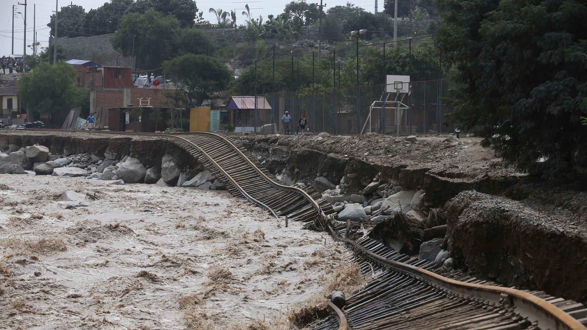 Zerstörung durch Überflutungen in Peru (Archivbild)