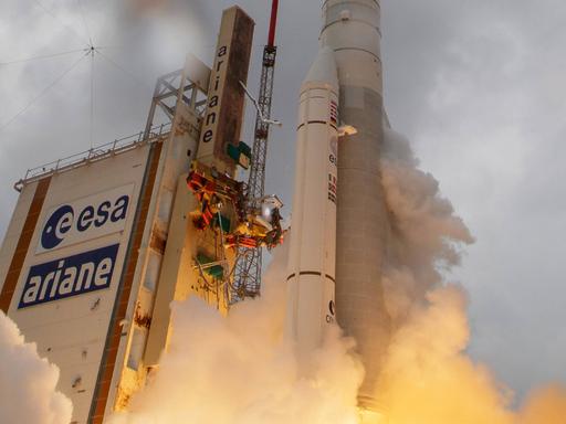 Die Ariane 5 startet mit dem James Webb-Weltraumteleskop an Bord 