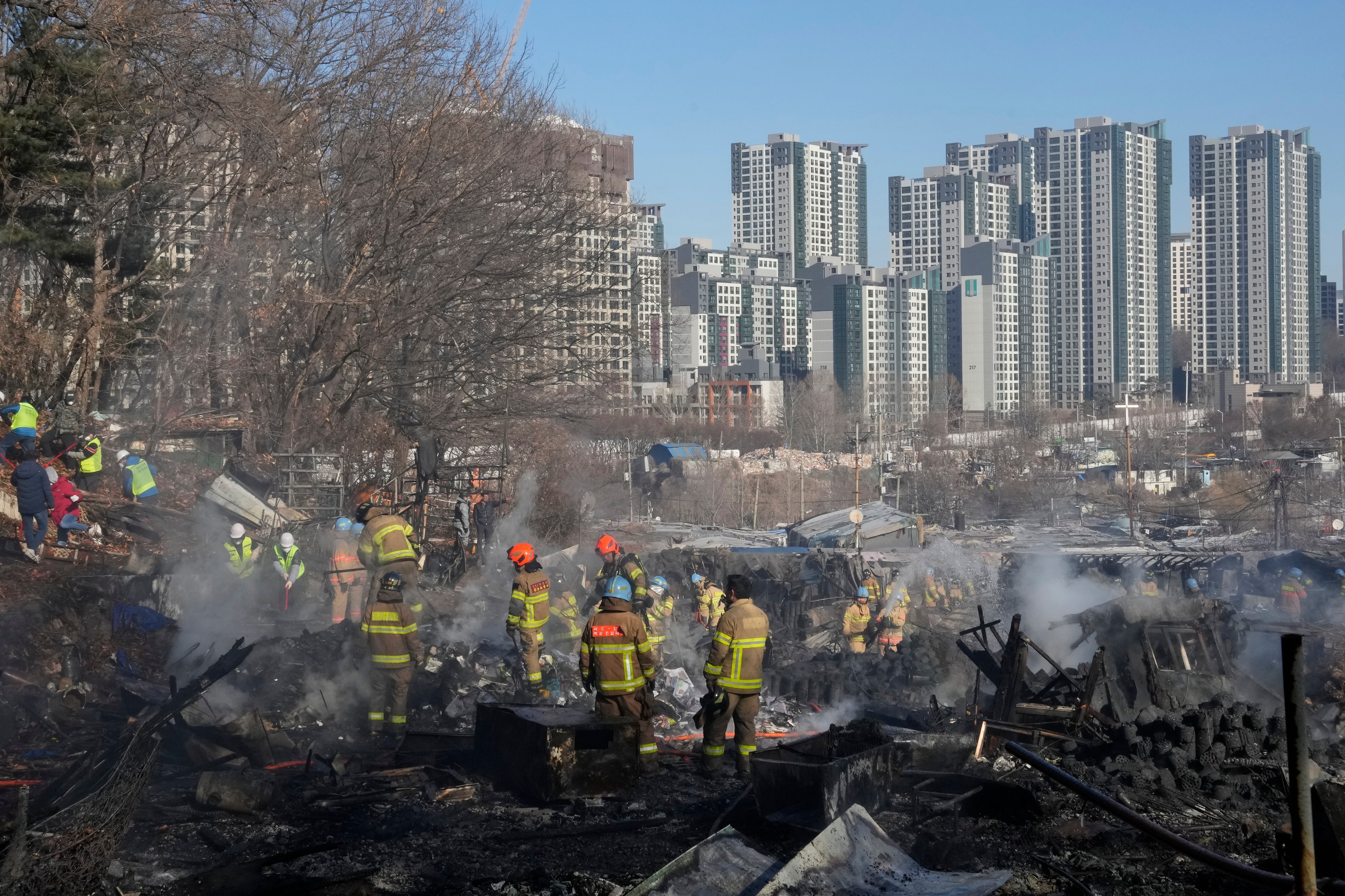 Südkorea - Großbrand in Armensiedlung in Seoul