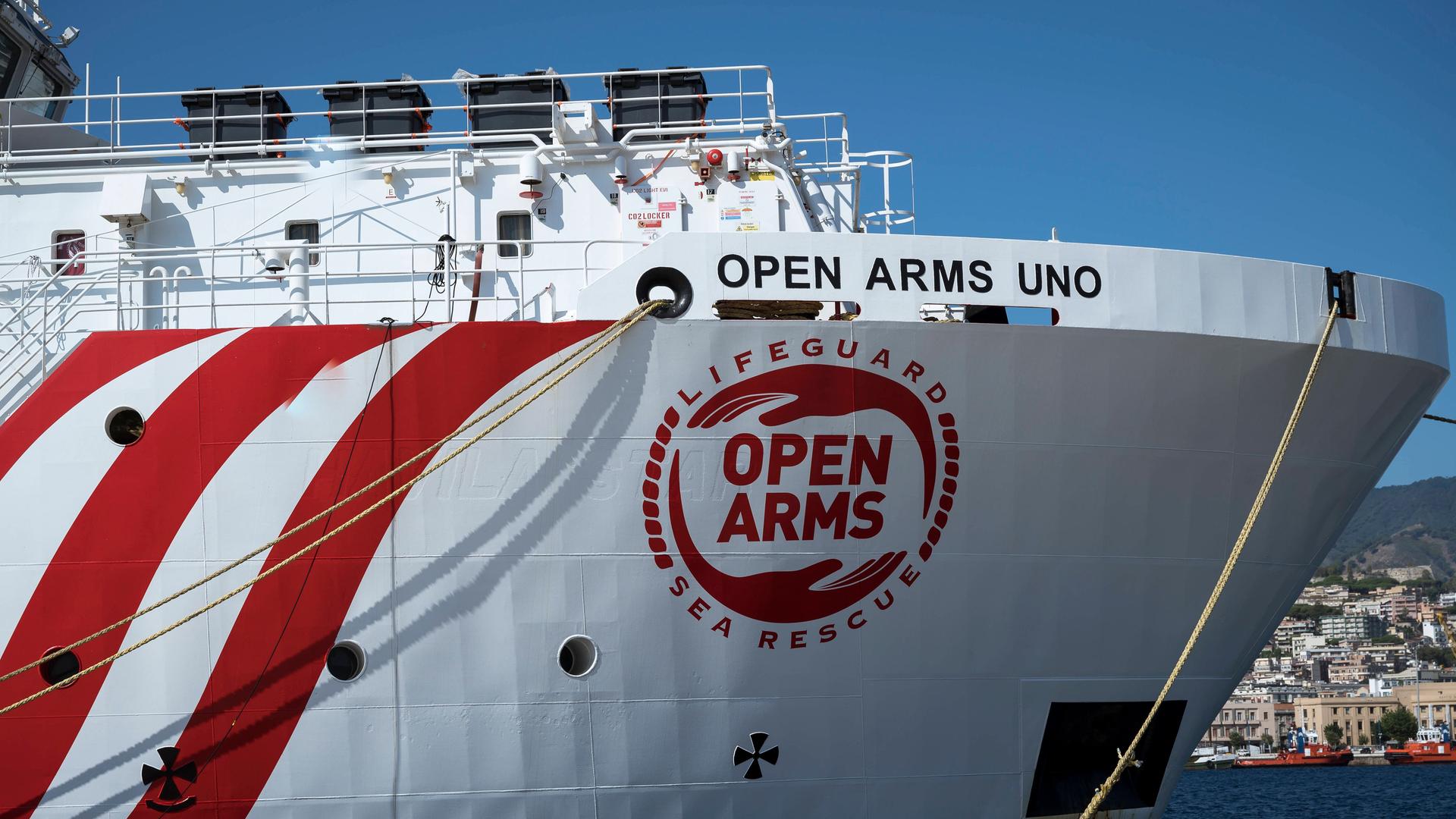 Das Rettungsschiff "Open Arms Uno" (Archivbild vom 27. August 2022) Das Rettungsschiff "Open Arms Uno" (Archivbild vom 27. August 2022)