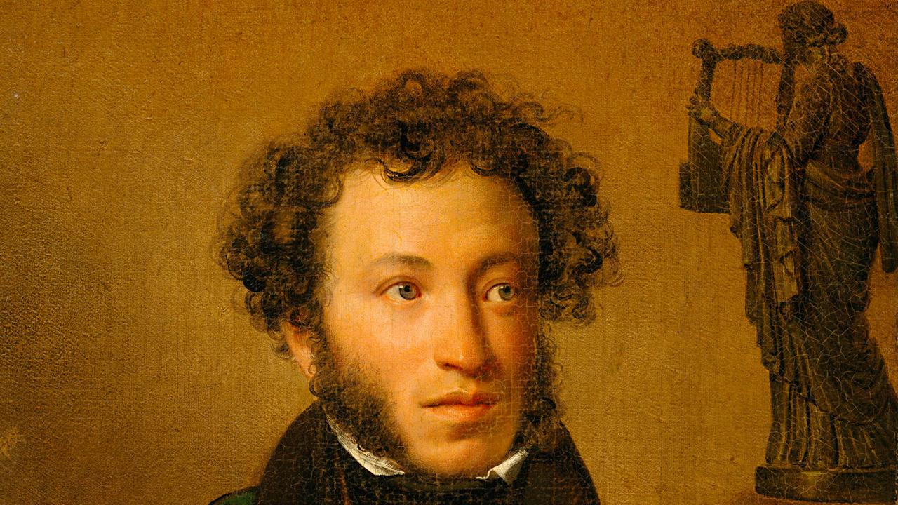 Alexander Puschkin - Porträt (von 1827) von Orest Adamowitsch Kiprenski.