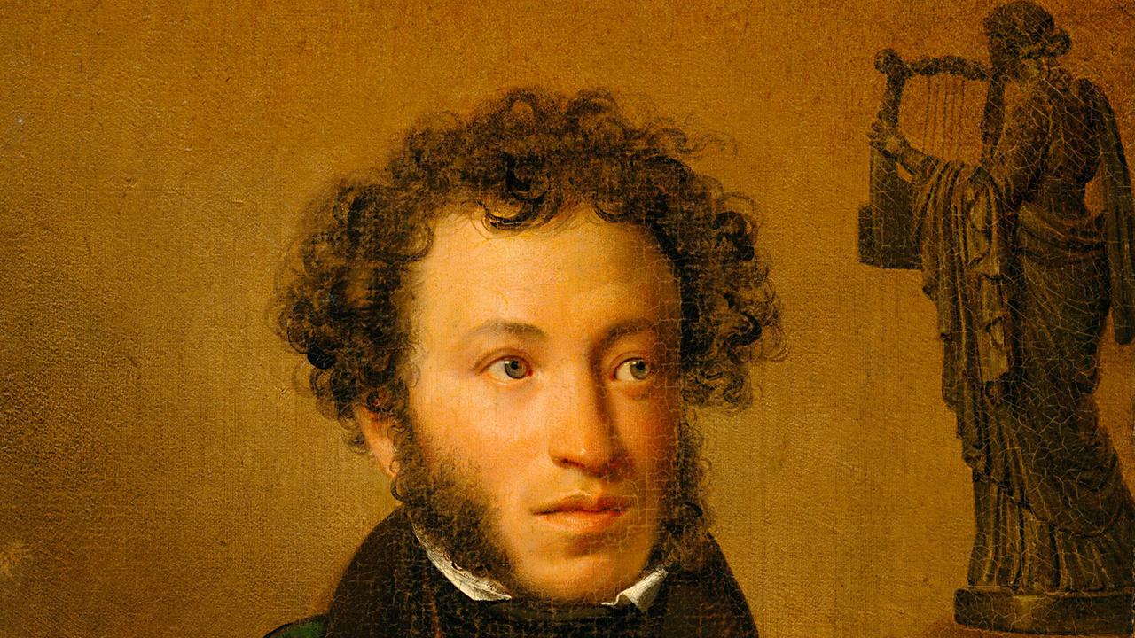 Alexander Puschkin - Porträt (von 1827) von Orest Adamowitsch Kiprenski. Alexander Puschkin - Porträt (von 1827) von Orest Adamowitsch Kiprenski.