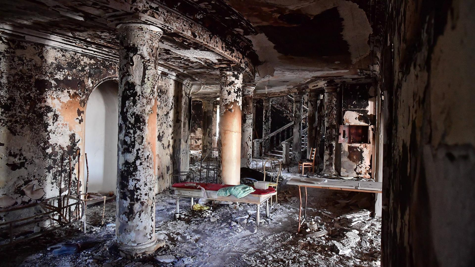Das Innere des zerstörten Drama Theaters in Mariupol in der Ukraine am 26.04.2022. Das Innere des zerstörten Drama Theaters in Mariupol in der Ukraine am 26.04.2022.