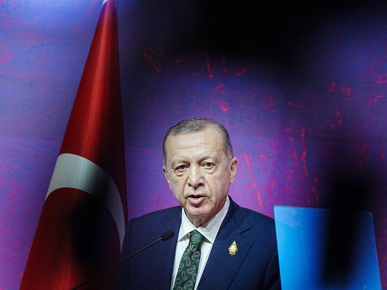 Recep Tayyip Erdogan im Porträt.
