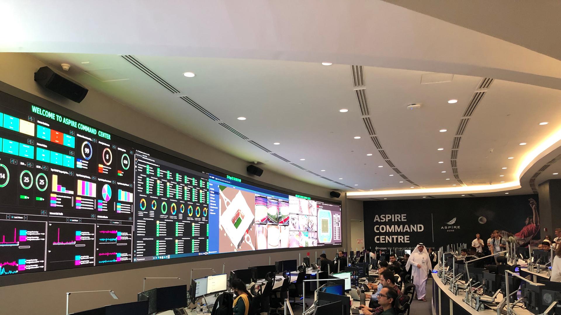 Blick in das Command and Control Centre in Doha Blick in das Command and Control Centre in Doha