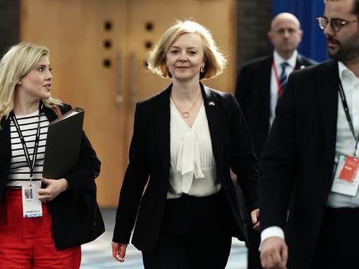 Die britische Premierministerin Liz Truss trifft zum jährlichen Parteitag der Konservativen Partei in Birmingham ein