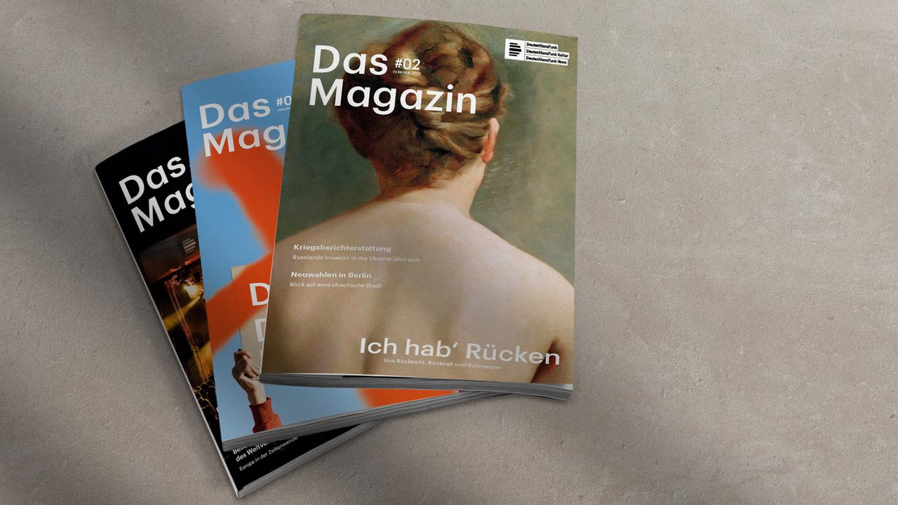 Drei Deutschlandradio-Magazine liegen auf einem Tisch