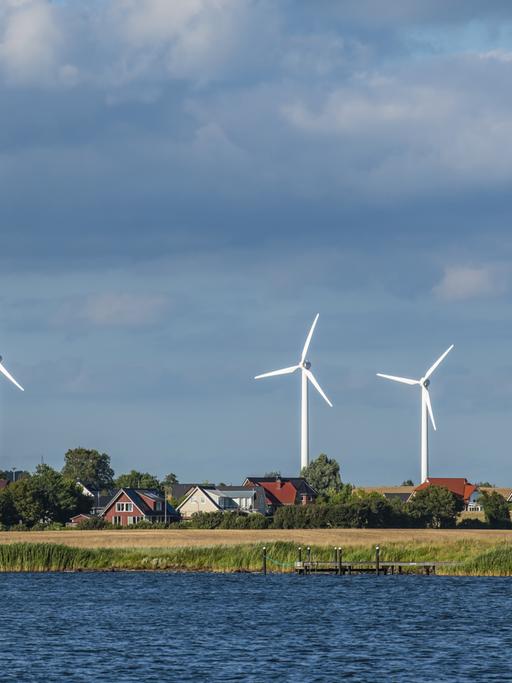 Windräder an der Schlei bei Arnis