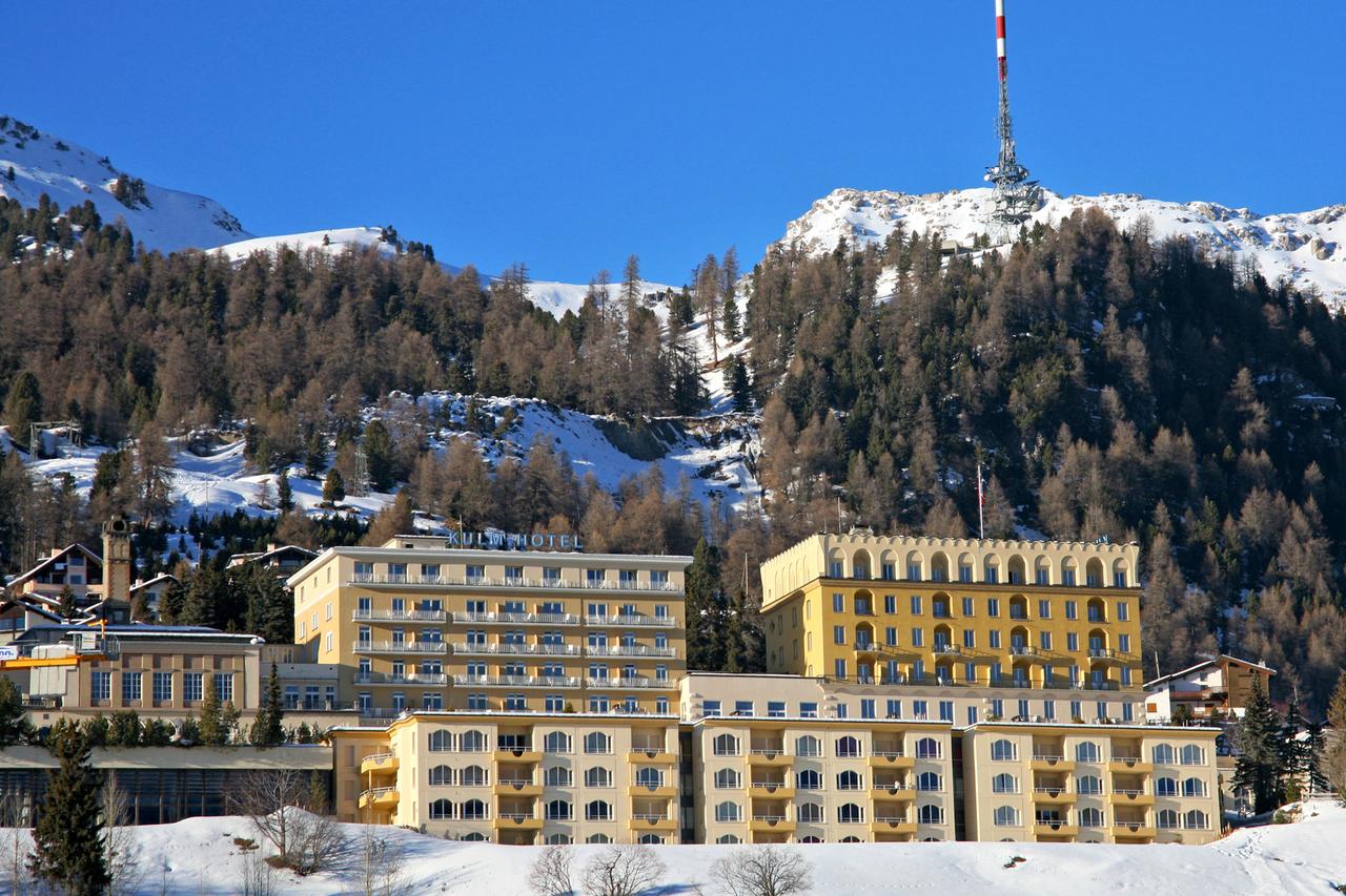 Blick auf das Hotel "Kulm" in St. Moritz in der Schweiz