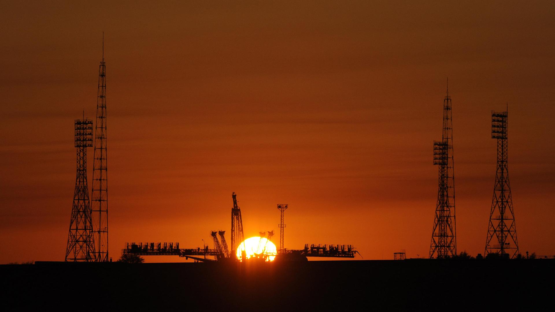 Magischer Ort: Startrampe im Kosmodrom Baikonur Magischer Ort: Startrampe im Kosmodrom Baikonur