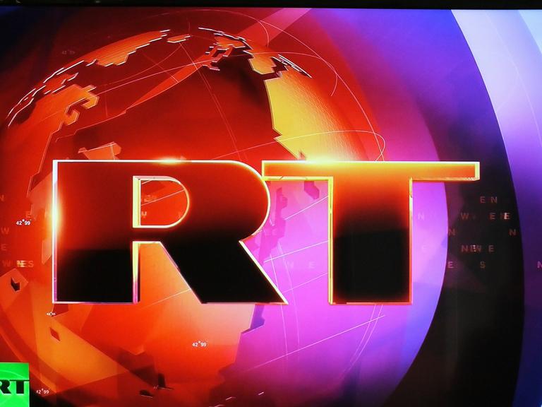 Das Logo des Senders RT.