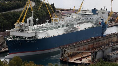 Die LNG Croatia, ein schwimmendes LNG-Terminal