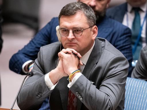 Der ukrainische Außenminister Dmytro Kuleba bei einem Treffen des Sicherheitsrats der Vereinten Nationanen am 22. September 2022