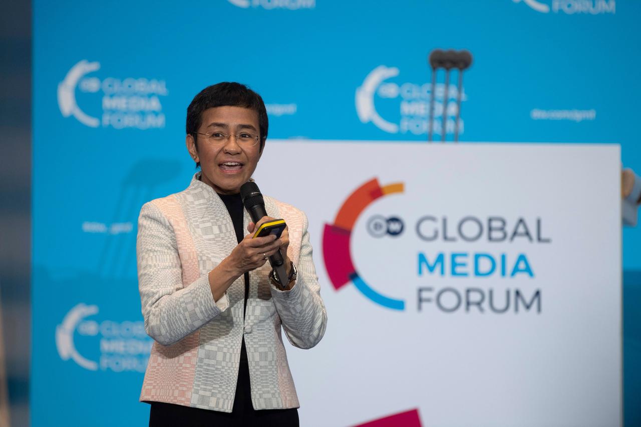 Die Journalistin Maria Ressa beim Global Media Forum (GMF) der Deutschen Welle