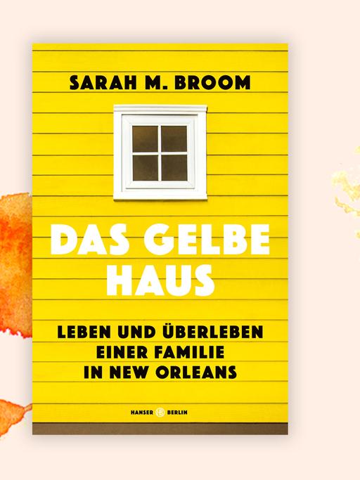 Das Cover zeigt die gelben Holzbretter eines Hauses, darin ein weißes Fensterkreuz. Darauf Autorinname und Buchtitel. Hinter dem Cover sind orangene Farbverläufe.