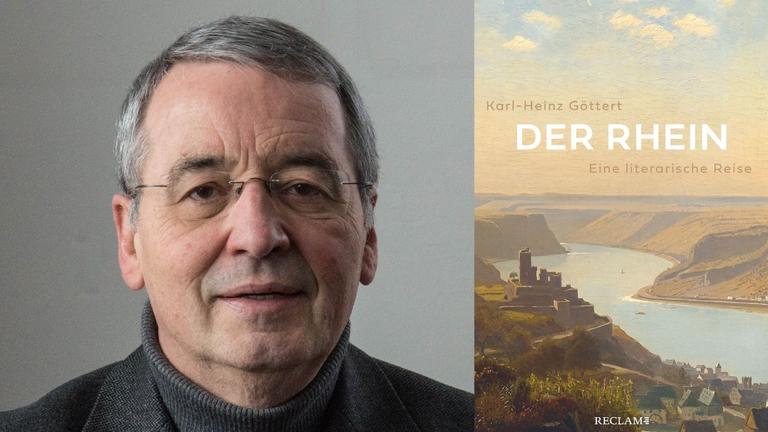 Karl-Heinz Göttert: "Der Rhein. Eine literarische Reise"
Zu sehen sind der Autor und das Buchcover, das ein Gemälde einer Rheinansicht zeigt. Karl-Heinz Göttert: "Der Rhein. Eine literarische Reise"
Zu sehen sind der Autor und das Buchcover, das ein Gemälde einer Rheinansicht zeigt.